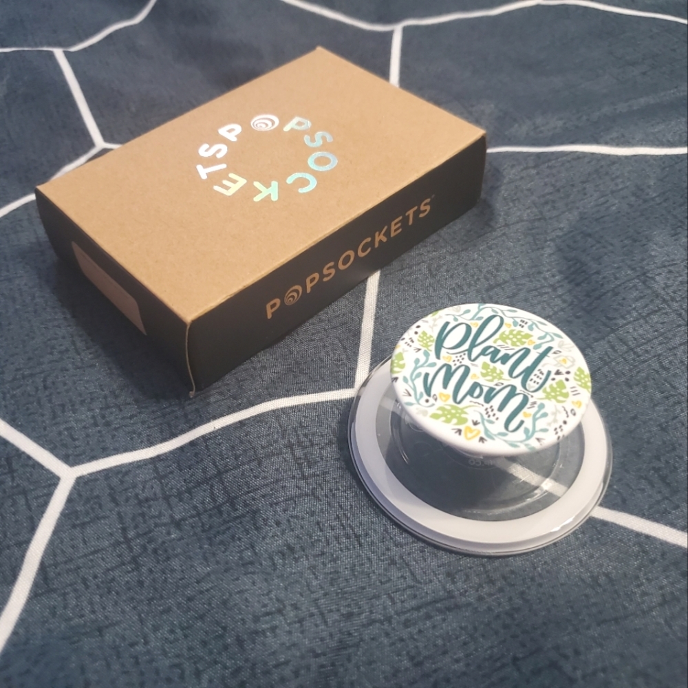 NEW Lot of 2: Popsocket - Plant Mom AND Pastel Blue Marble - Picture 2 of 3